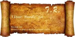 Tibor Renáta névjegykártya