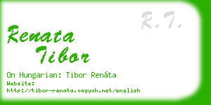 renata tibor business card